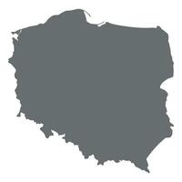 Polen kaart. kaart van Polen in hoog details vector
