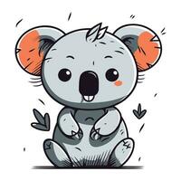 schattig koala. vector illustratie van een tekenfilm koala.