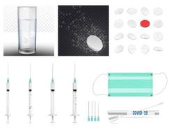 medische test en bescherming tegen coronavirus covid-19. vector