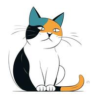 vector illustratie van een kat Aan een wit achtergrond. tekenfilm stijl.