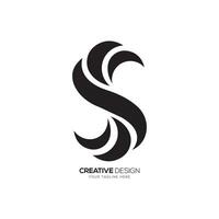 brief s modern nieuw uniek vorm abstract monogram logo sjabloon ontwerp vector