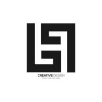 brief h modern negatief ruimte monogram creatief typografie logo vector