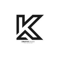 brief k uniek lijn kunst vorm creatief modern monogram mode logo vector