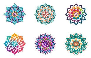 reeks van kleurrijk vector mandala ontwerp bloemen mandala kunst, wijnoogst cirkel mandala kunst vector illustratie bundel, gemakkelijk en minimaal mooi mandala vector tekening, sier- luxe mandala patroon