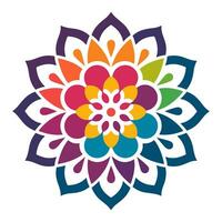 vrij kleurrijk helling mandala kunst vector icoon geïsoleerd Aan een wit achtergrond, Islamitisch mandala, cirkel mandala