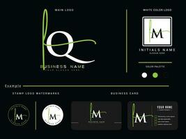 minimalistische lq logo branding, handtekening lq brief logo vector kunst voor winkel