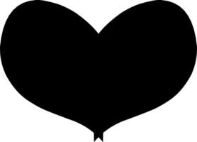 minimalistische silhouet van een donker hart vector