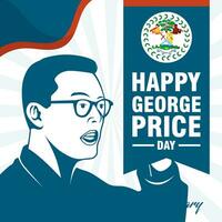 gelukkig George prijs dag. de dag van Belize George prijs illustratie vector achtergrond. vector eps 10