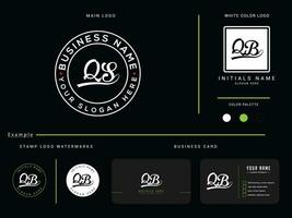 Koninklijk qs cirkel logo, typografie qs modern brief logo icoon ontwerp vector