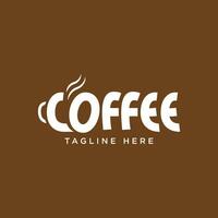 koffie logo ontwerp creatief typografie belettering ontwerp vector