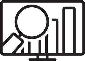 lijnpictogram voor marktanalyse vector