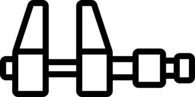 lijnpictogram voor micrometer vector