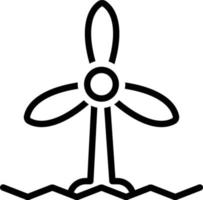 lijnpictogram voor windturbine vector