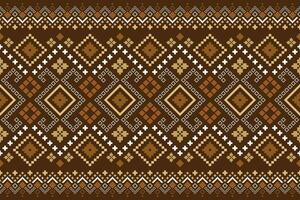 natuur jaargangen kruis steek traditioneel etnisch patroon paisley bloem ikat achtergrond abstract aztec Afrikaanse Indonesisch Indisch naadloos patroon voor kleding stof afdrukken kleding jurk tapijt gordijnen en sarong vector