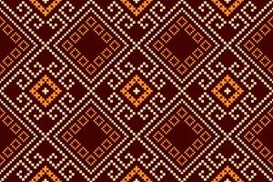 rood traditioneel etnisch patroon paisley bloem ikat achtergrond abstract aztec Afrikaanse Indonesisch Indisch naadloos patroon voor kleding stof afdrukken kleding jurk tapijt gordijnen en sarong vector