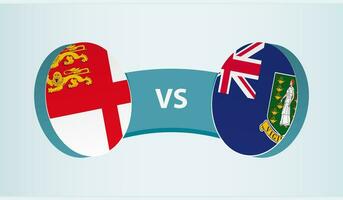sark versus Brits maagd eilanden, team sport- wedstrijd concept. vector