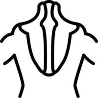 lijnpictogram voor trapezius vector