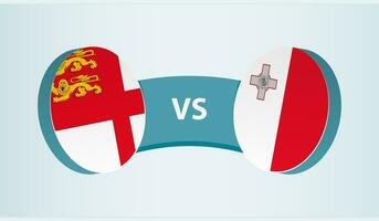 sark versus Malta, team sport- wedstrijd concept. vector