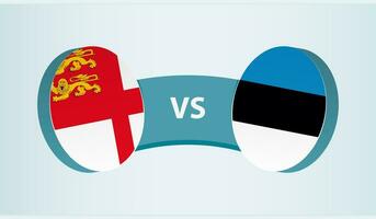 sark versus Estland, team sport- wedstrijd concept. vector