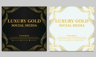 elegant gouden bloemen sociaal media sjabloon. geschikt voor sociaal media na, web banier, Hoes en kaart vector