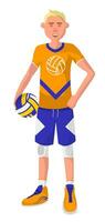 professioneel volleybal speler, Mens in uniform vector