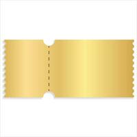 blanco gouden coupon of ticket. gouden sticker korting. vector illustratie