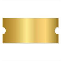 blanco gouden coupon of ticket. gouden sticker korting. vector illustratie