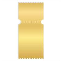 blanco gouden coupon of ticket. gouden sticker korting. vector illustratie