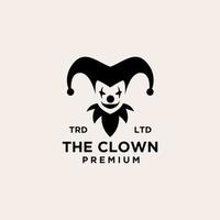 premium clown joker logo pictogram ontwerp vectorillustratie vector