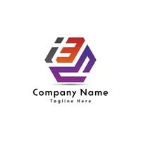 iem of mei brief logo ontwerp icoon vector