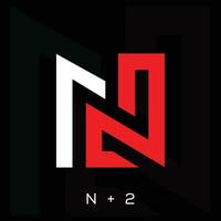 n2 brief logo ontwerp icoon vector