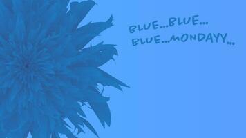 blauw maandag met bloem kopiëren ruimte achtergrond vector