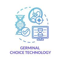 germinal keuze technologie blauw concept icoon vector