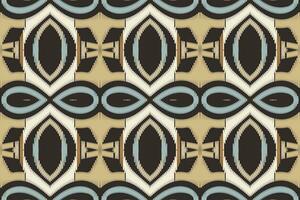 motief ikat naadloos patroon borduurwerk achtergrond. ikat diamant meetkundig etnisch oosters patroon traditioneel.azteken stijl abstract vector ontwerp voor textuur, stof, kleding, verpakking, sarong.