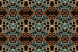 motief ikat paisley borduurwerk achtergrond. ikat achtergrond meetkundig etnisch oosters patroon traditioneel. ikat aztec stijl abstract ontwerp voor afdrukken textuur,stof,sari,sari,tapijt. vector