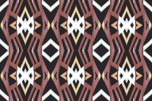 ikat naadloos patroon borduurwerk achtergrond. ikat naadloos meetkundig etnisch oosters patroon traditioneel. ikat aztec stijl abstract ontwerp voor afdrukken textuur,stof,sari,sari,tapijt. vector