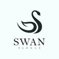 zwaan logo gemakkelijk en elegant vector symbool