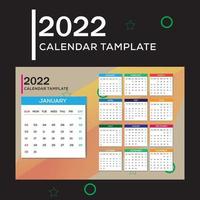 Kalenderontwerp voor 2022 vector
