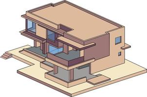 isometrische woningbouw vectorillustratie vector