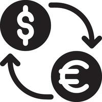 geld uitwisseling betaling icoon symbool vector afbeelding. illustratie van de dollar valuta munt grafisch ontwerp beeld