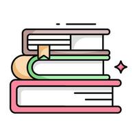 een creatief ontwerp icoon van boeken vector