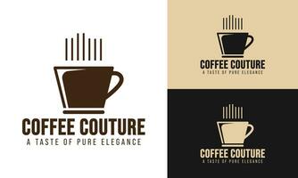 een koffie winkel logo ontwerp vector