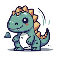 schattig dinosaurus tekenfilm mascotte karakter. vector illustratie.