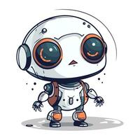 schattig tekenfilm robot. vector illustratie van een schattig weinig robot.