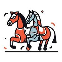 paard. vector illustratie in tekening stijl Aan wit achtergrond.