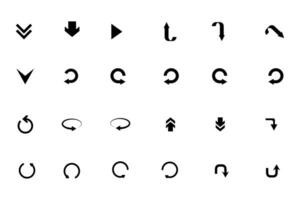 cirkel pijl icoon vector verzameling. pijl icoon reeks