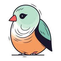 vector illustratie van schattig vogel. geïsoleerd Aan een wit achtergrond.