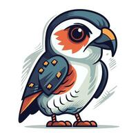 vector illustratie van schattig tekenfilm vogel. geïsoleerd Aan wit achtergrond.