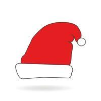 de kerstman claus hoed geïsoleerd Aan wit achtergrond, hand- getrokken de kerstman hoed icoon. icoon voor infografisch, website of app. vector