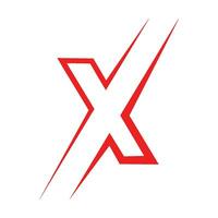 brief X logo icoon vector